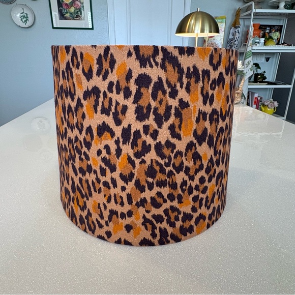 Anthropologie Other - Anthropologie Leopard Print Lamp Shade - Orange and Black